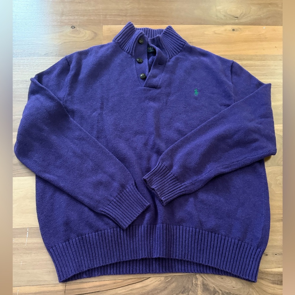Ralph Lauren Men's Crewneck Sweater in Deep Purple